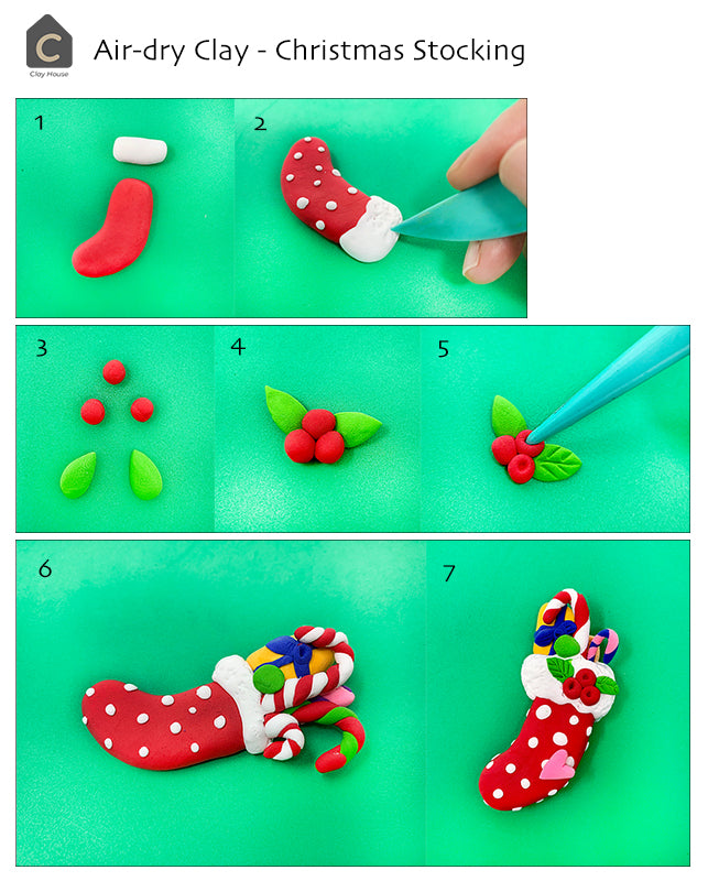 Christmas Essentials with Air Dry Clay: Stockings