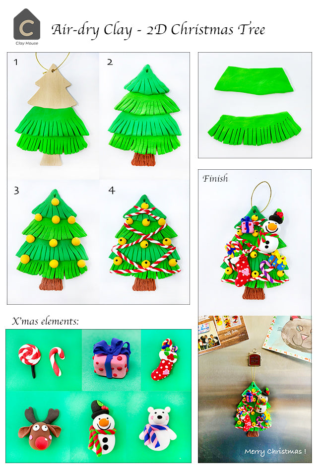 Christmas Projects with Air Dry Clay: Christmas Tree Ornament
