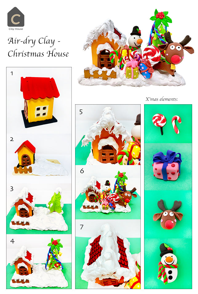 Christmas Projects with Air Dry Clay: Christmas House