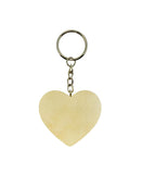 Heart Shaped Wood Keychain Pack of 10