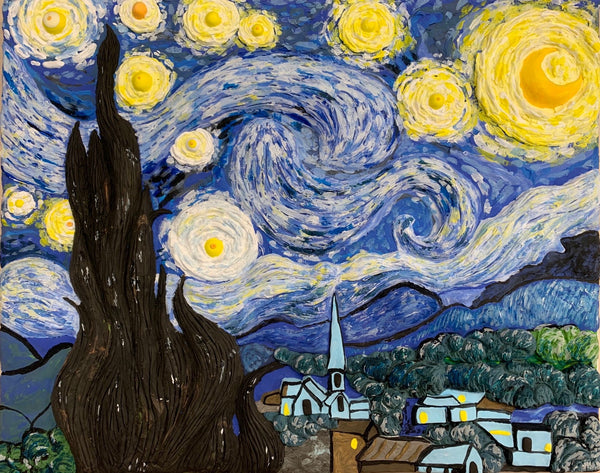 ONSITE SOLD OUT [August 16 - 20] 『Classic Artwork with Air-Dry Clay Van Gogh: Starry Night  』 (Onsite+Online - 1 week)