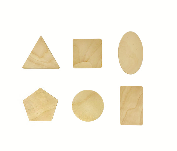 Geometric Shape Wood Boards Pack of Twelve
